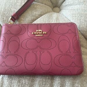 Coach pink wristlet